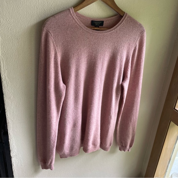 Charter Club Luxury Pure Cashmere Crewneck Sweater. Heathered Pink. Size XL - Picture 6 of 16